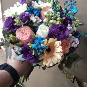 Ramo de novia Clasico mixtos azules y mas RNC33