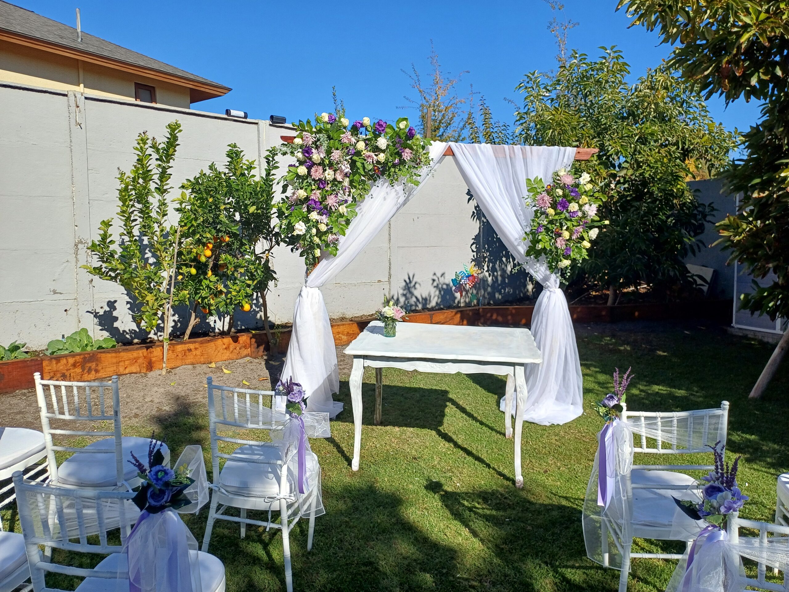 Arco floral con velo 77 - Imagen 4